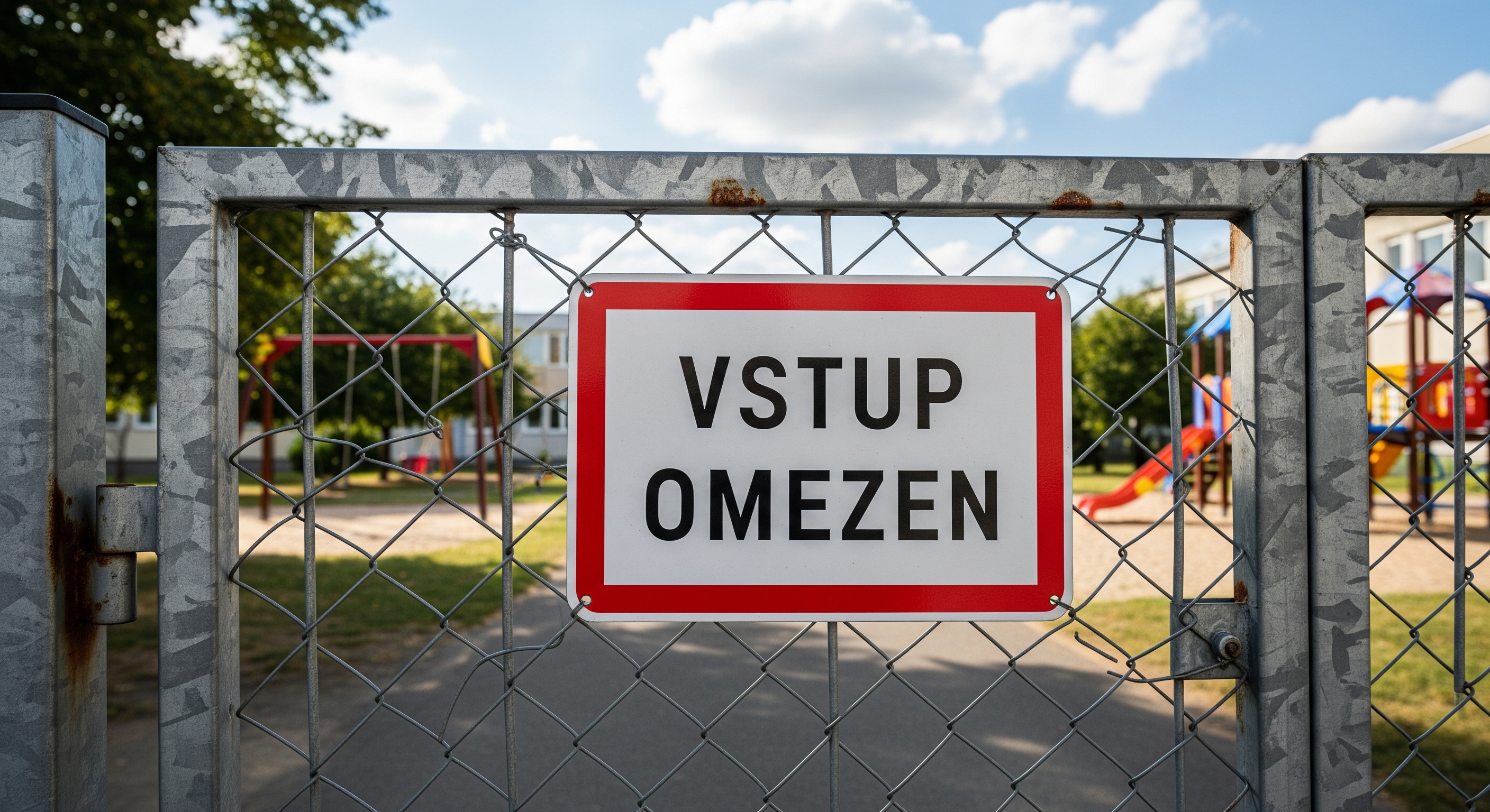 Hřiště veřejnost – upozornění
